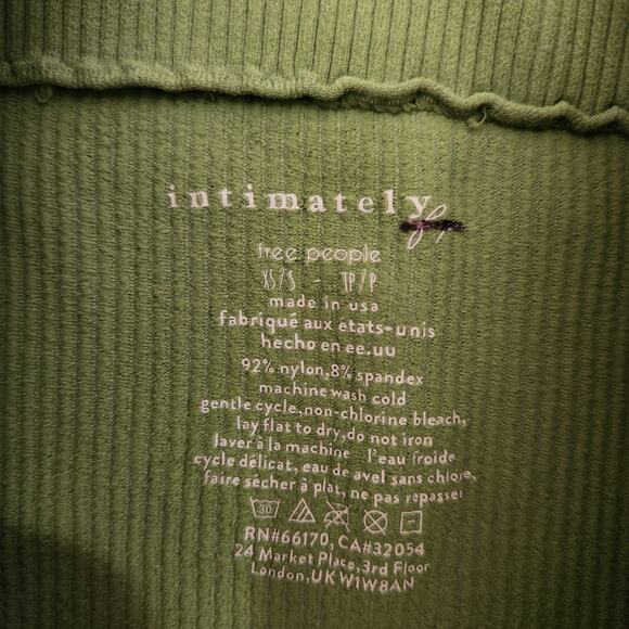 NWOT Free People Intimately Stretch Tube Top XS/S Green Minimal Beach Loungewear - Picture 3 of 6